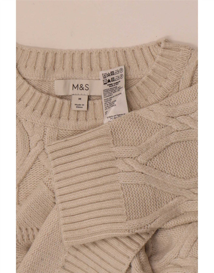 Marks & Spencer Dame sweater med rund hals DK 14 Medium Off White