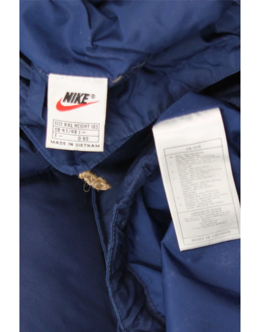 Nike polstret jakke til mænd UK 44 2XL marineblå polyester