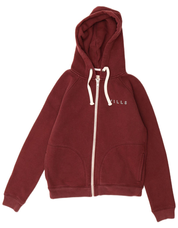 Jack Wills Dame Hættetrøje Sweater UK 8 Lille Bourgogne bomuld