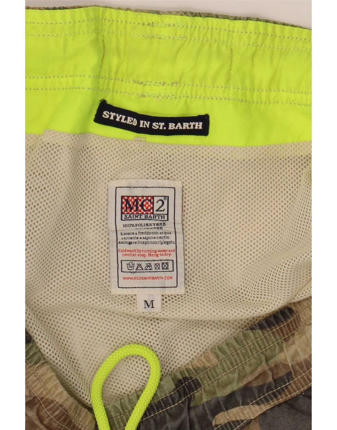 MC2 SAINT BARTH Badeshorts til mænd Medium Khaki Polyester