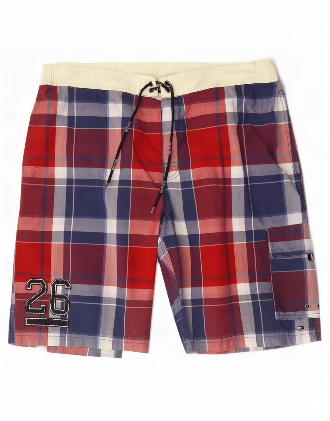 Tommy Hilfiger Badeshorts til mænd 2XL rød ternet