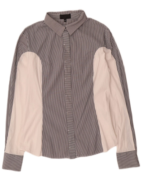 Richmond Womens Shirt IT 46 Large Black Pinstripe Cotton