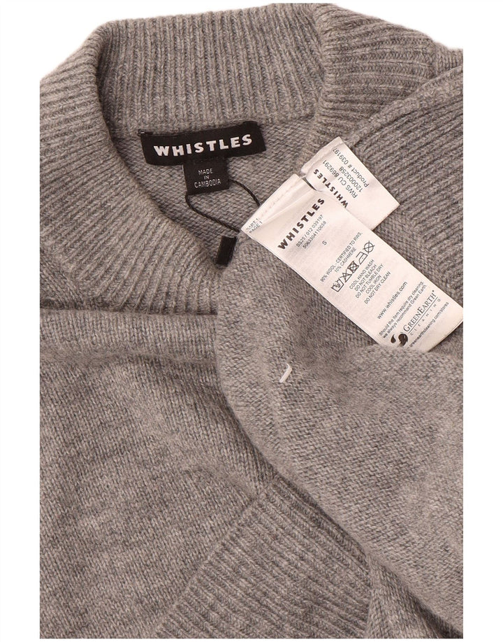 Whistles Dame Oversized Turtle Neck Jumper Sweater UK 10 Small Grey Uld