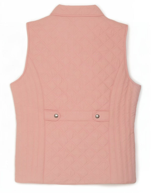 Joules Womens Quilted Gilet UK 16 Large Pink Polyester