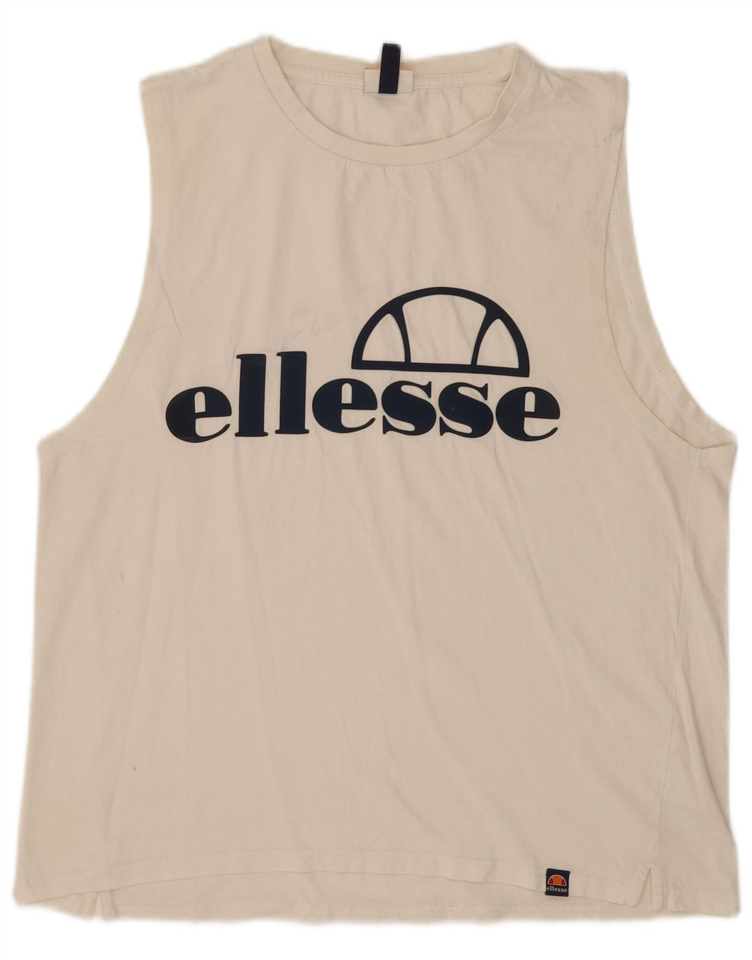 Ellesse Herre Grafisk Vest Top Stor Hvid Bomuld