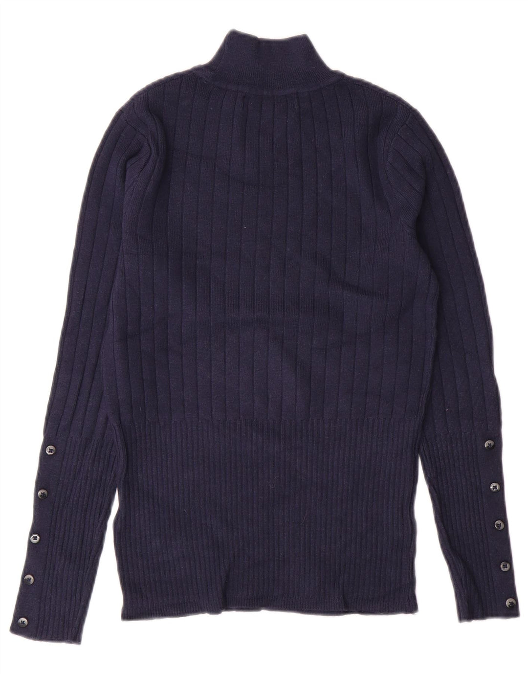MARKS & SPENCER Dame Turtle Neck Sweater UK 8 Small Navy Blue
