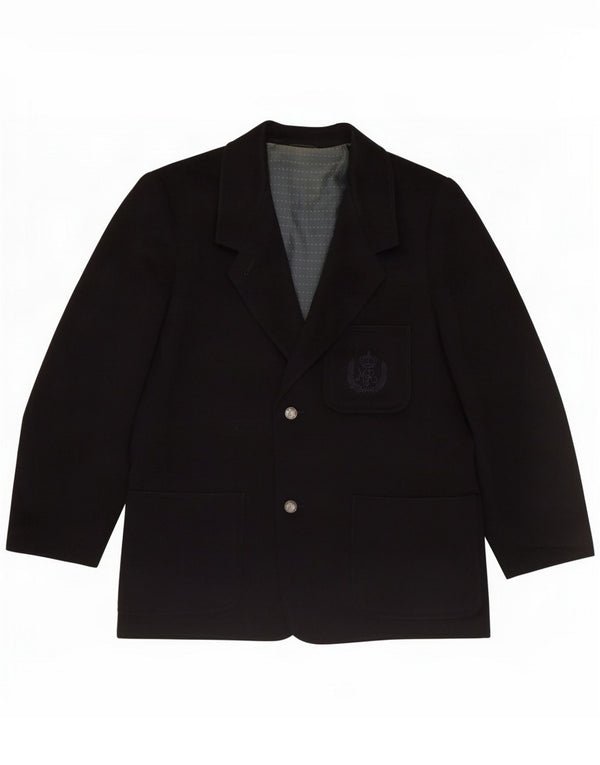 Marina Rinaldi Herre 2-knaps blazerjakke Størrelse 27 Large Black Virgin Wool