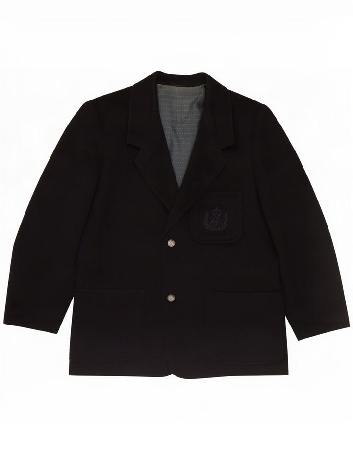 Marina Rinaldi Herre 2-knaps blazerjakke Størrelse 27 Large Black Virgin Wool