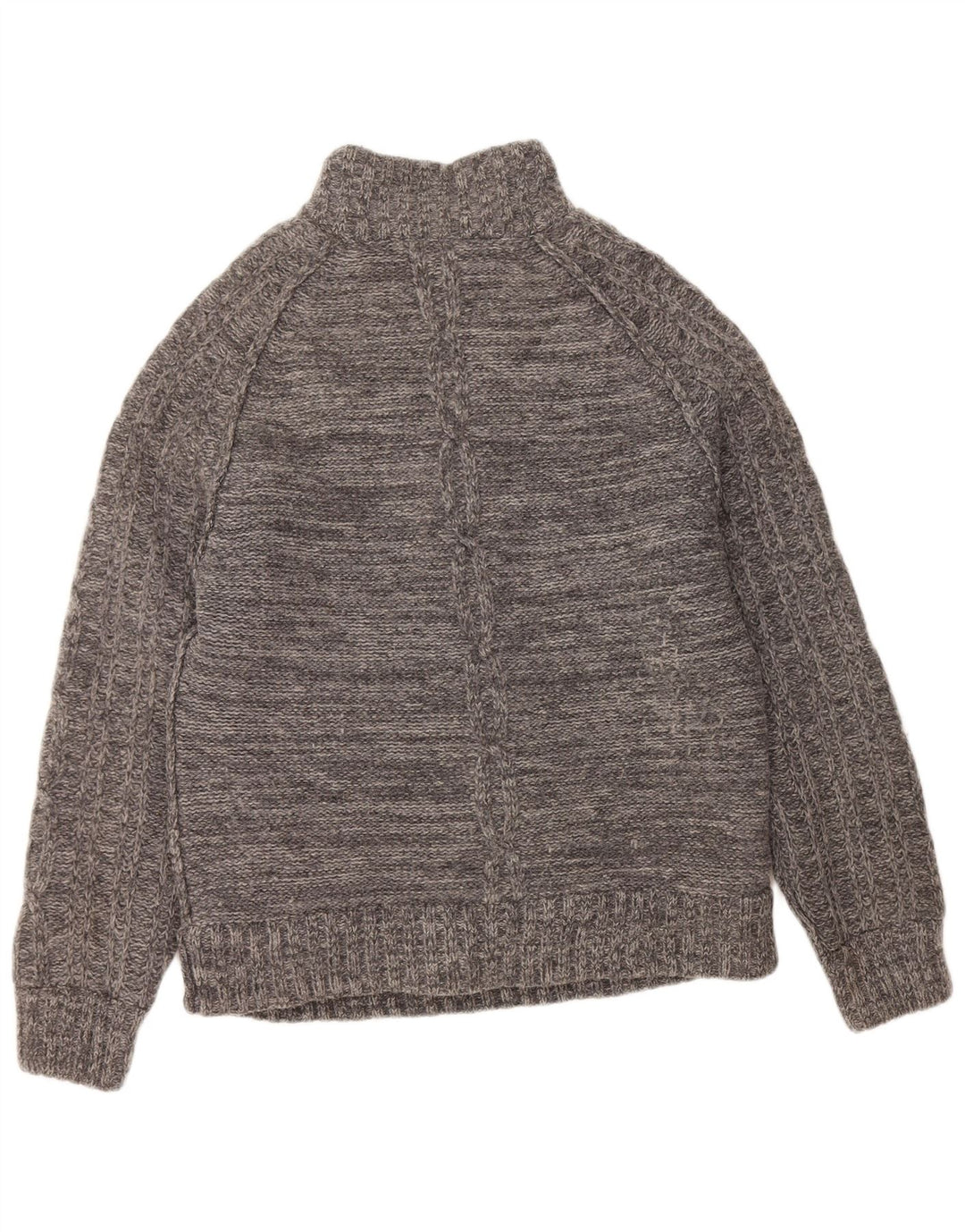 FAT FACE Herre lynlås-halstrøje stor grå lammeuld