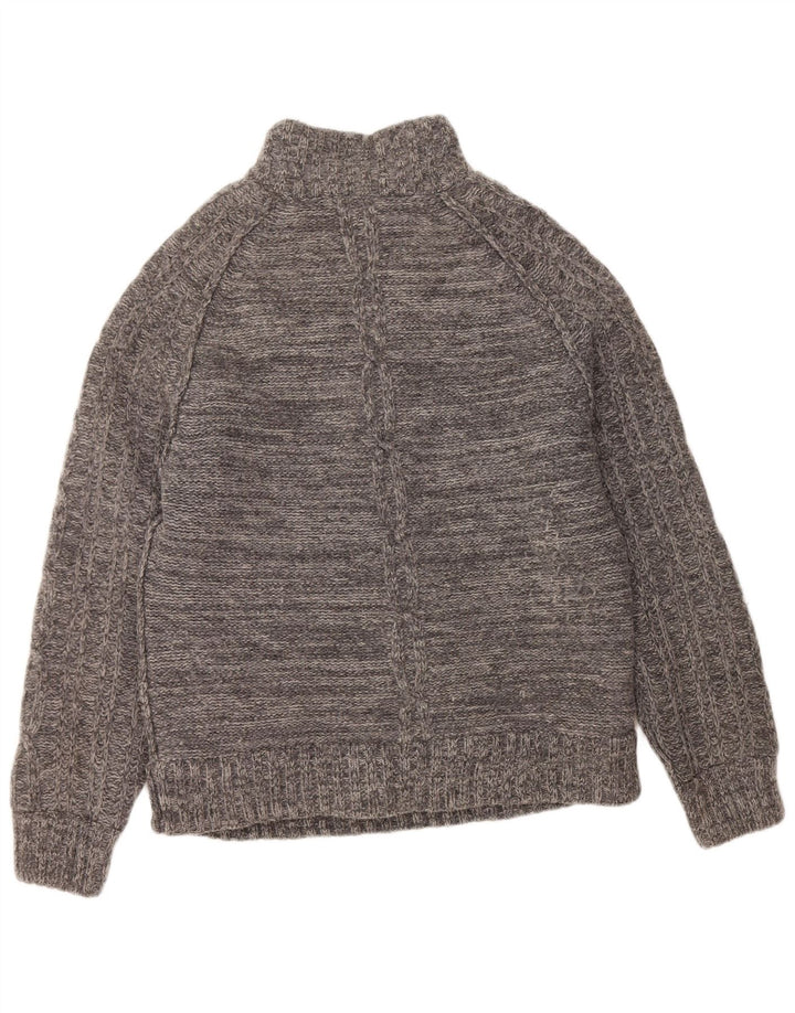 FAT FACE Herre lynlås-halstrøje stor grå lammeuld