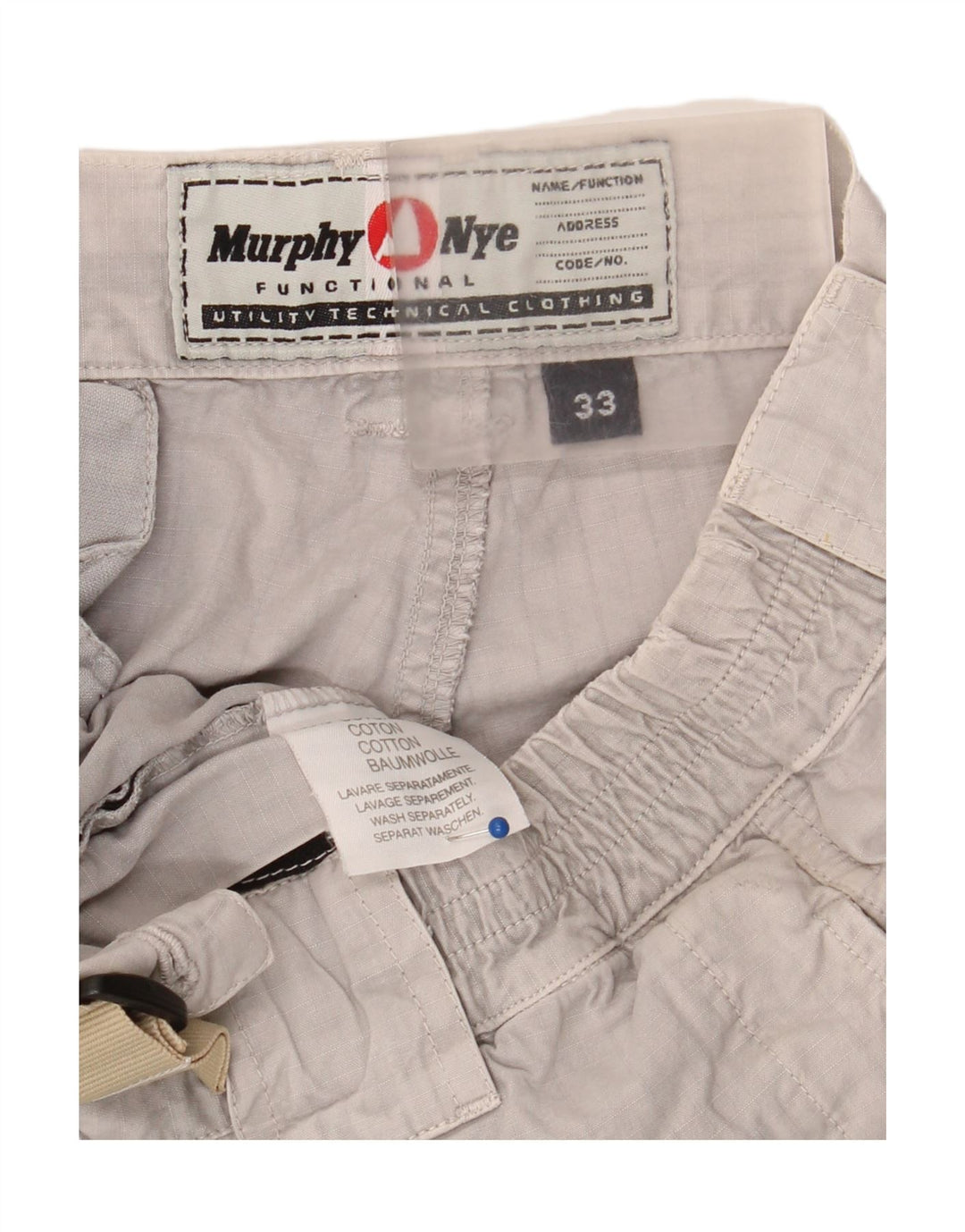 Murphy & Nye Herre joggers Cargo Bukser W33 L32 Grå Bomuld