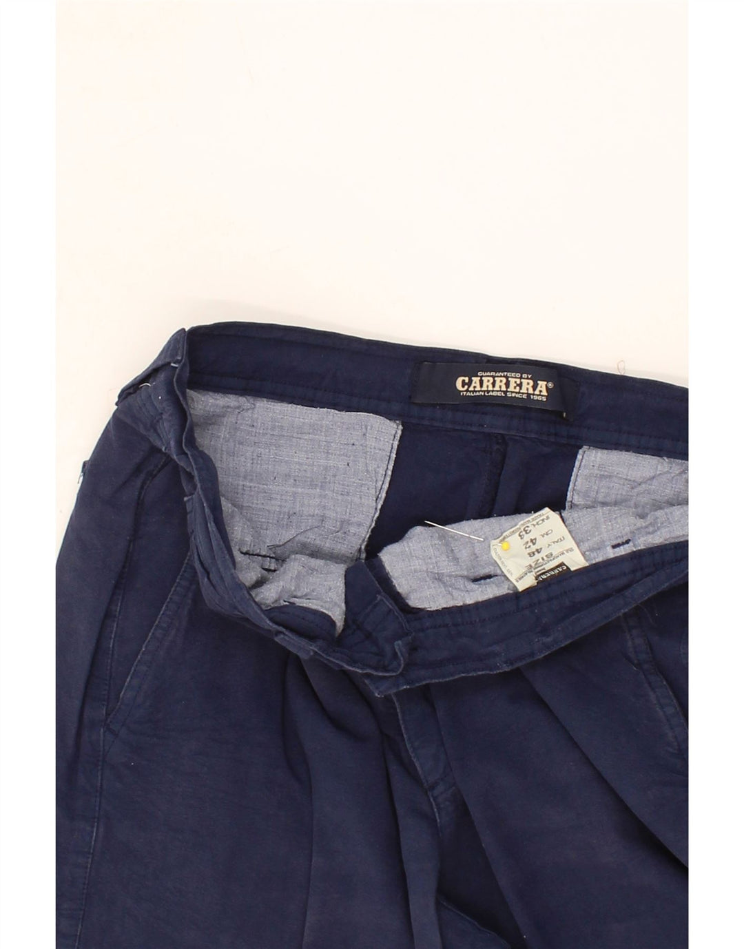 CARRERA Mens Chino Shorts W33 Medium Navy Blue Cotton Vintage Carrera and Second-Hand Carrera from Messina Hembry 