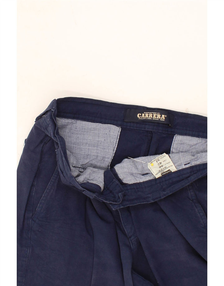CARRERA Mens Chino Shorts W33 Medium Navy Blue Cotton Vintage Carrera and Second-Hand Carrera from Messina Hembry 