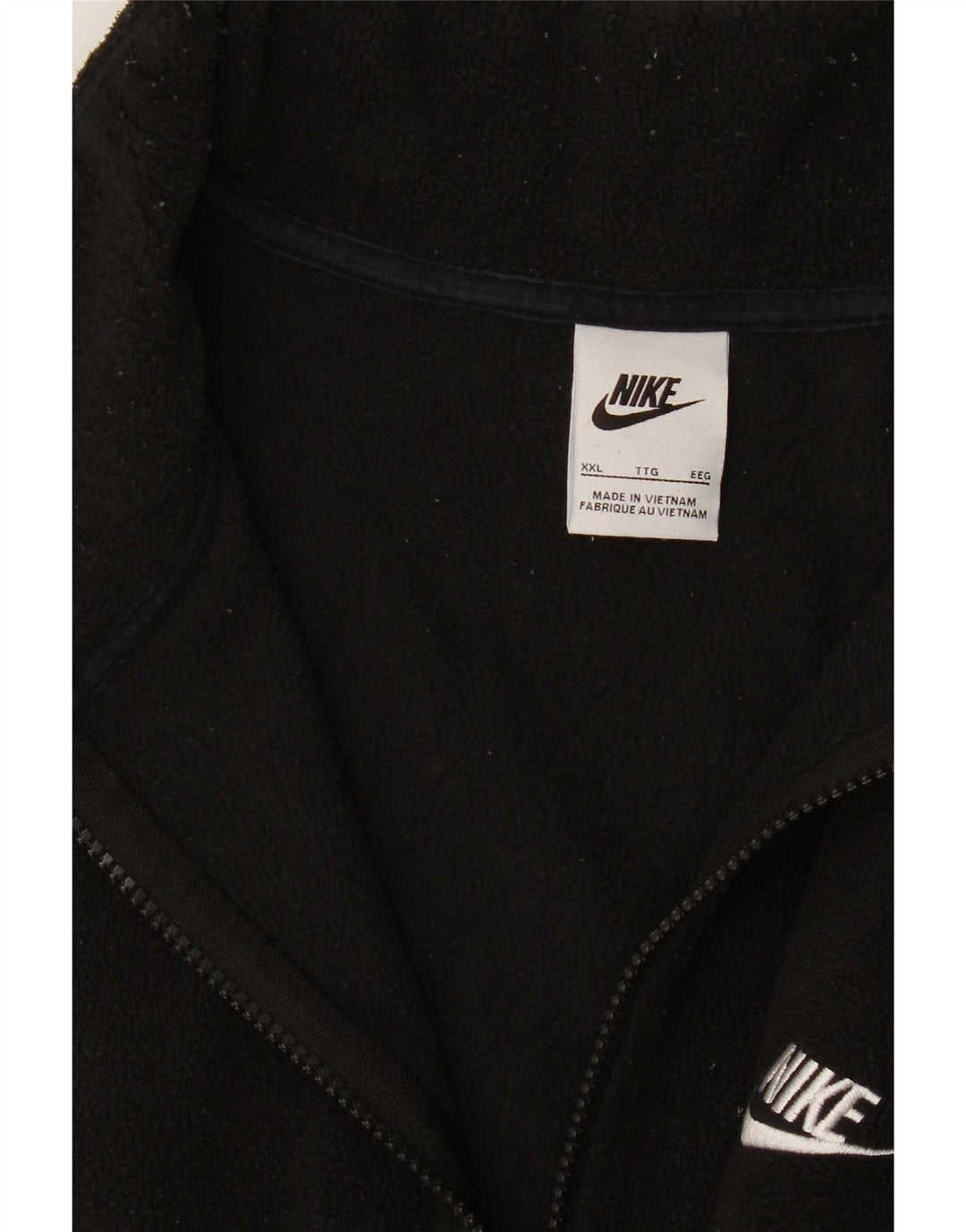 Nike Fleece Jumper med lynlås til mænd 2XL Sort