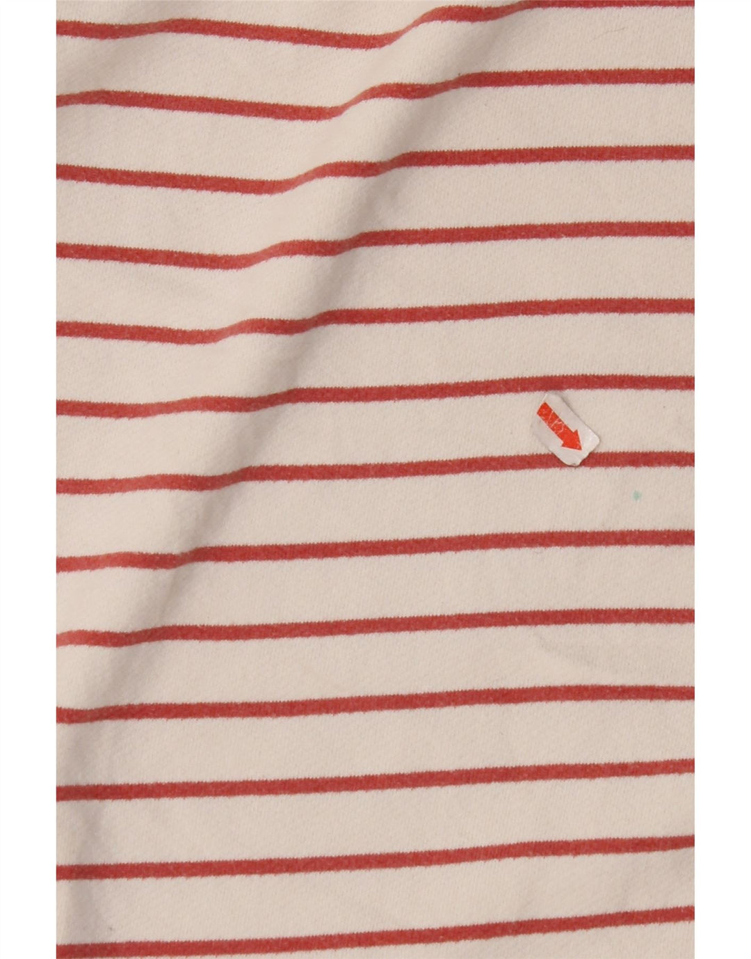 FAT FACE Dame Top Langærmet UK 8 Small Off White Stribet Bomuld