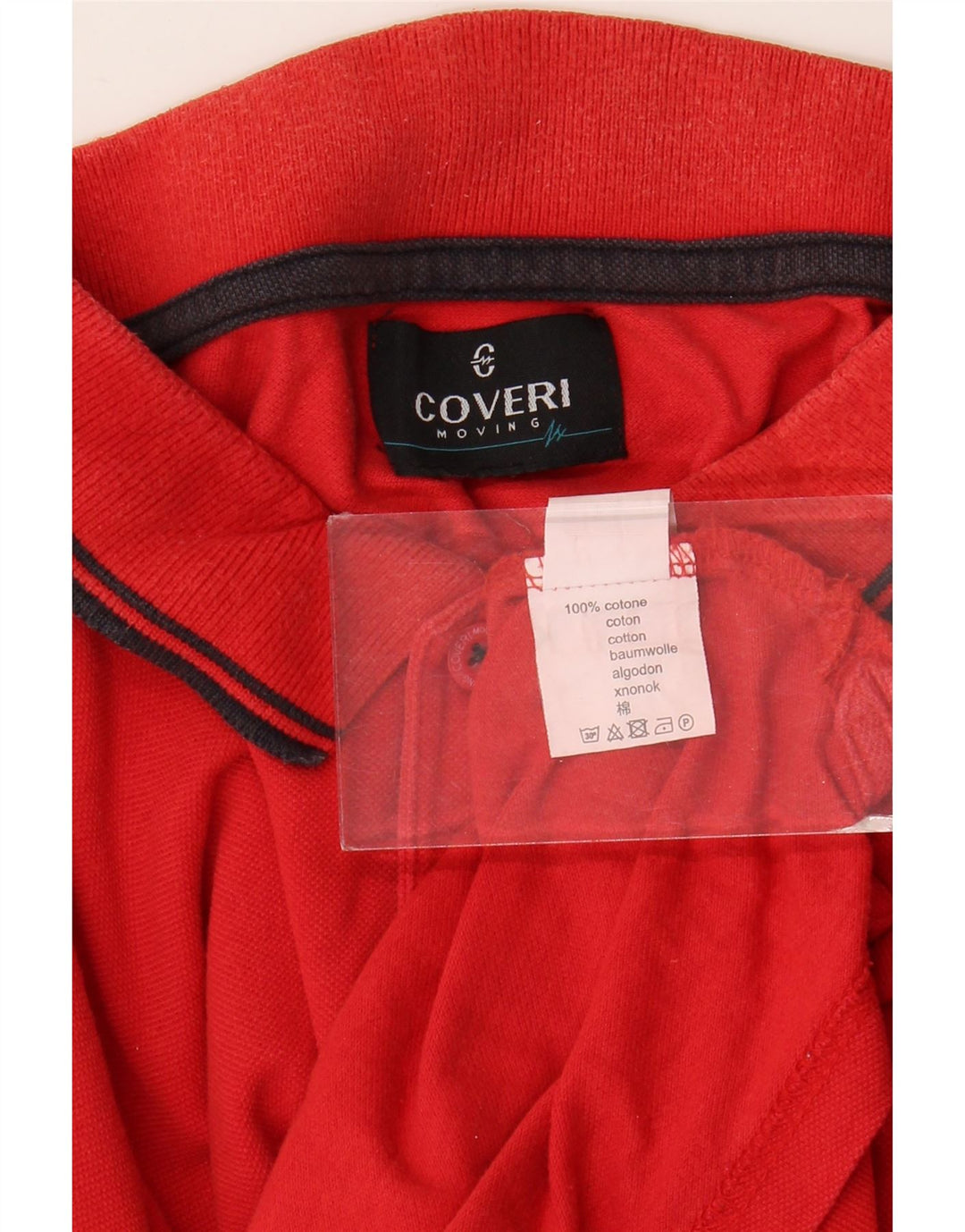 Coveri herre poloshirt Medium rød bomuld