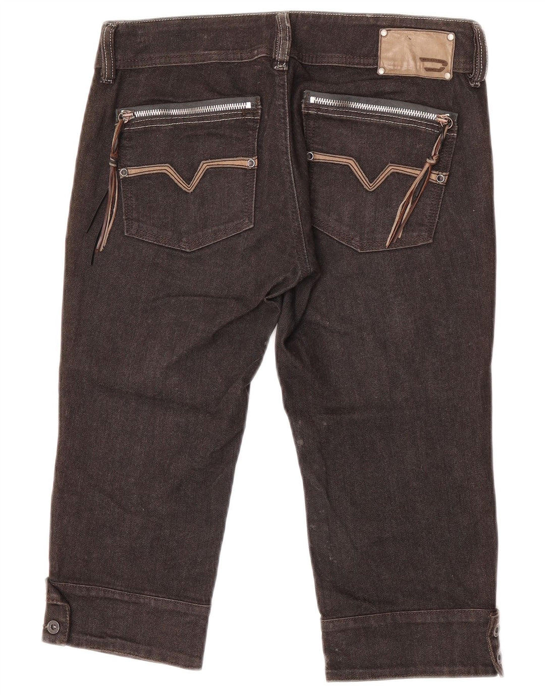 Diesel Dame Bermuda Denim Shorts W30 Medium Brun Bomuld