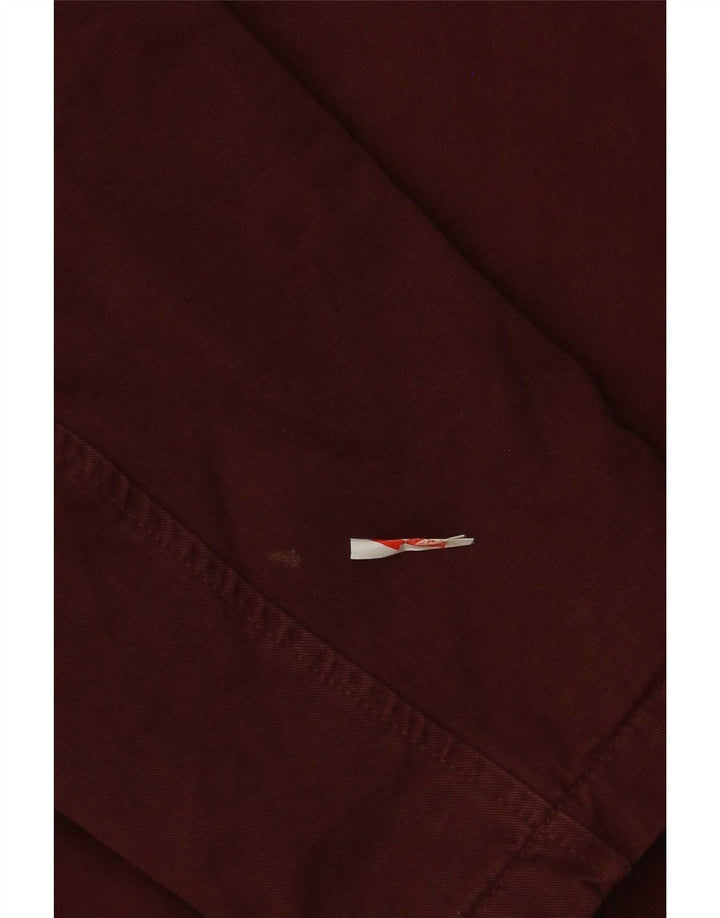 Zara Herre Bomber Jacket UK 40 Large Bourgogne Bomuld
