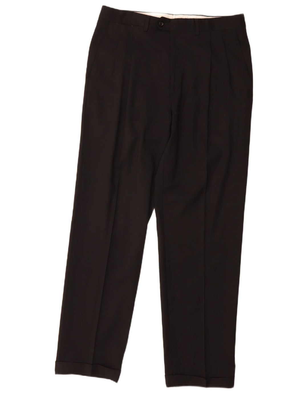 Marks & Spencer Herre Pegged Suit Bukser W34 L31 Sort Uld