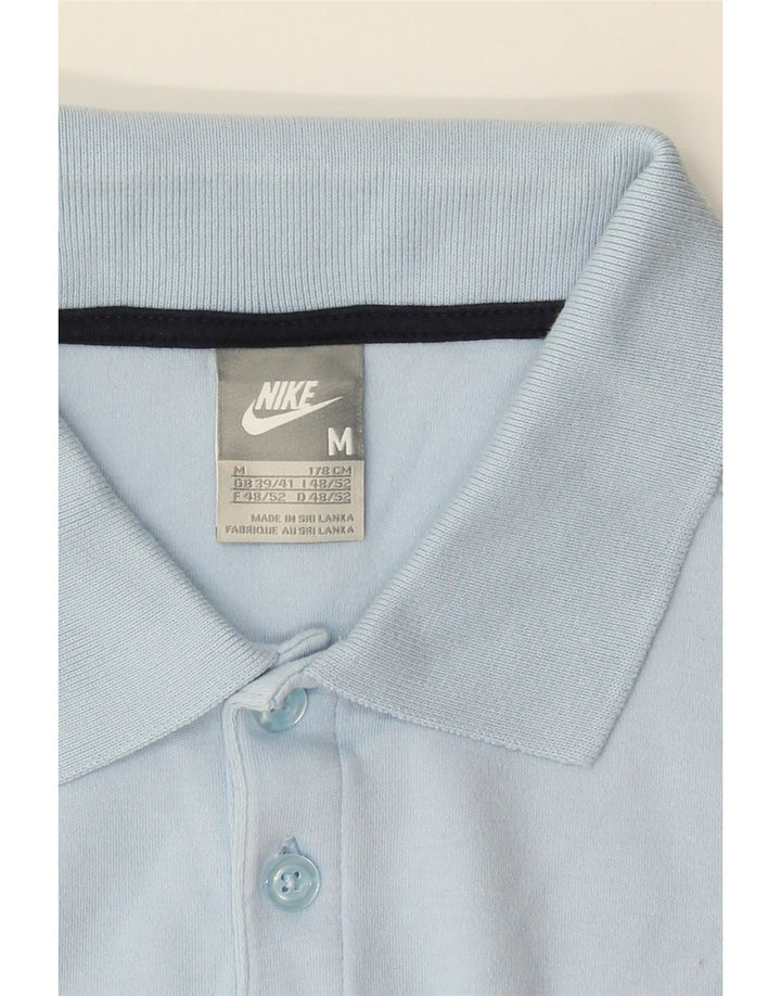 Nike Polo Shirt til mænd UK 39/41 Medium Blue Colourblock