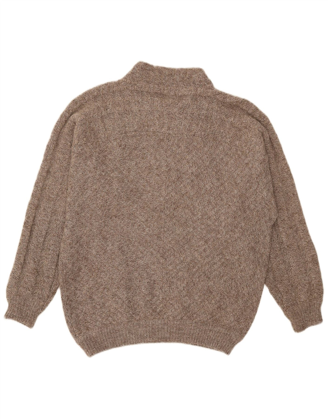 Vintage Herre Turtle Neck Jumper Sweater IT 54 XL Grå Flecked