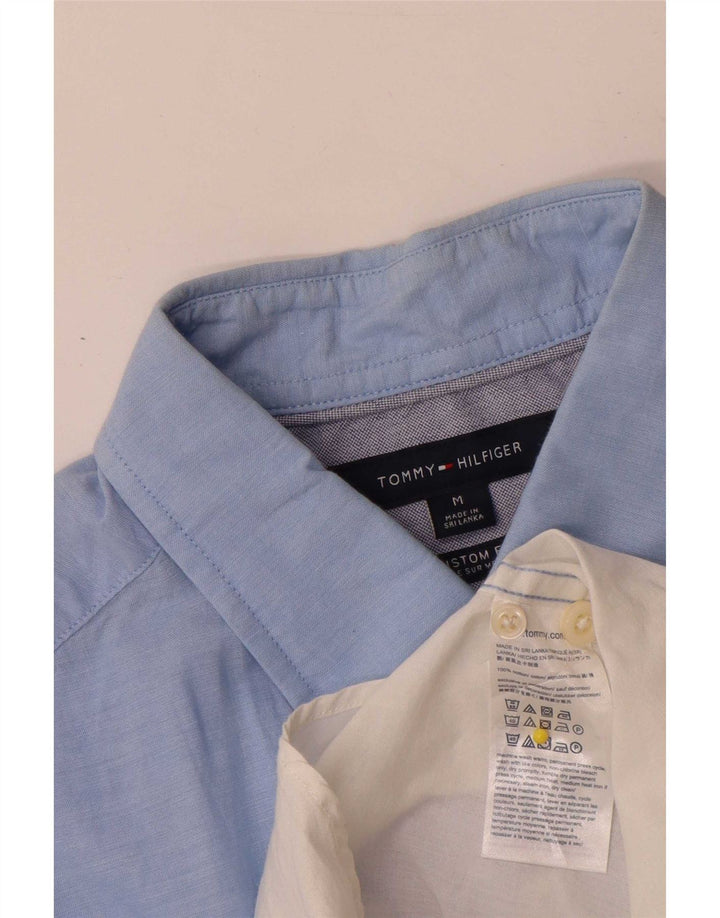 Tommy Hilfiger Kortærmet Herre Custom Fit skjorte Medium Blue Colourblock