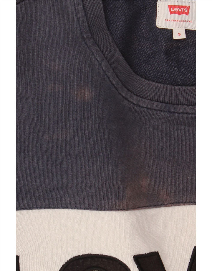 Levi's grafisk sweatshirt til mænd, lille grøn farveblok bomuld