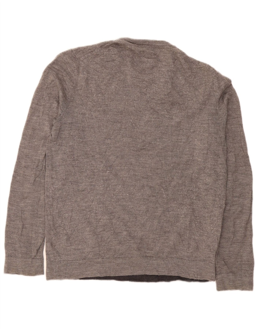 Calvin Klein Herre trøje med rund hals, mellemgrå Flecked Merino Wool