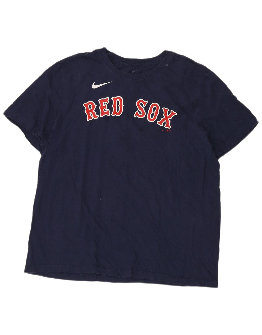 Nike Herre Red Sox Grafisk T-Shirt Top XL Marineblå