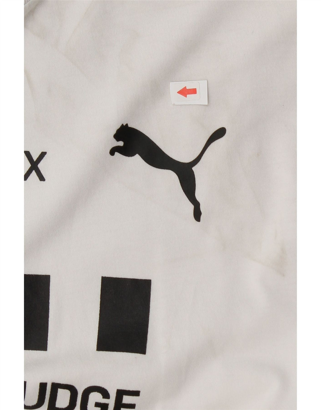 Puma Herre grafisk T-shirt Top Medium Hvid Bomuld