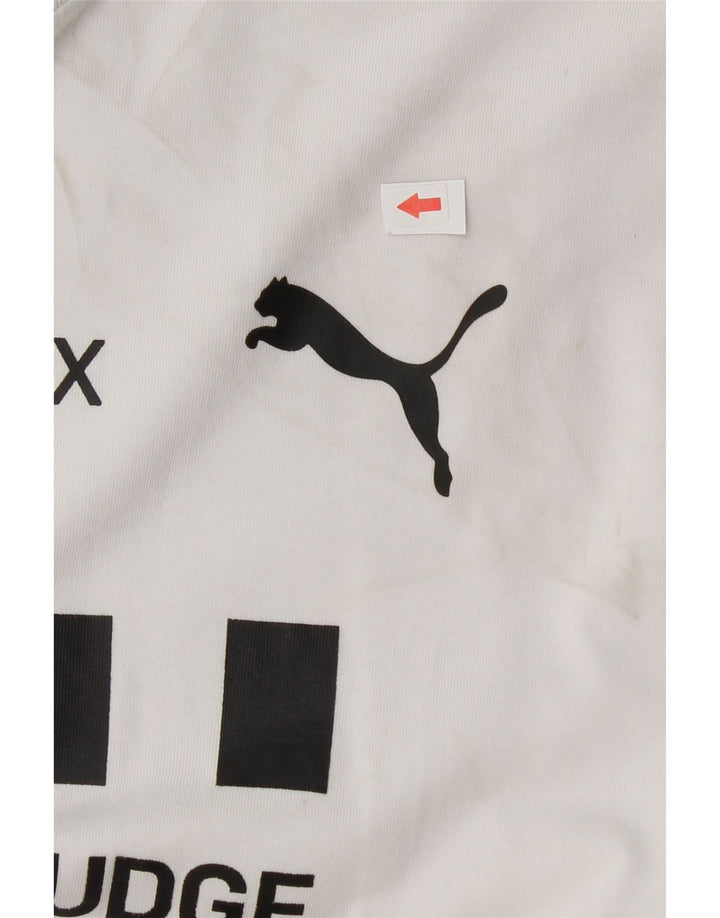 Puma Herre grafisk T-shirt Top Medium Hvid Bomuld