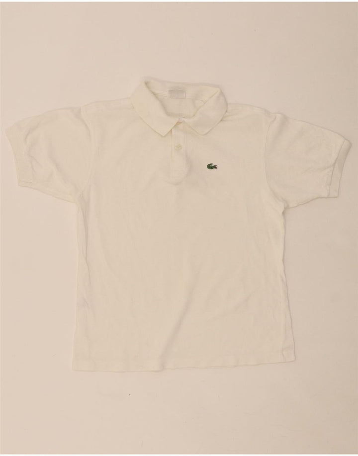 LACOSTE Boys Polo Shirt 15-16 Years White Cotton Vintage Lacoste and Second-Hand Lacoste from Messina Hembry 