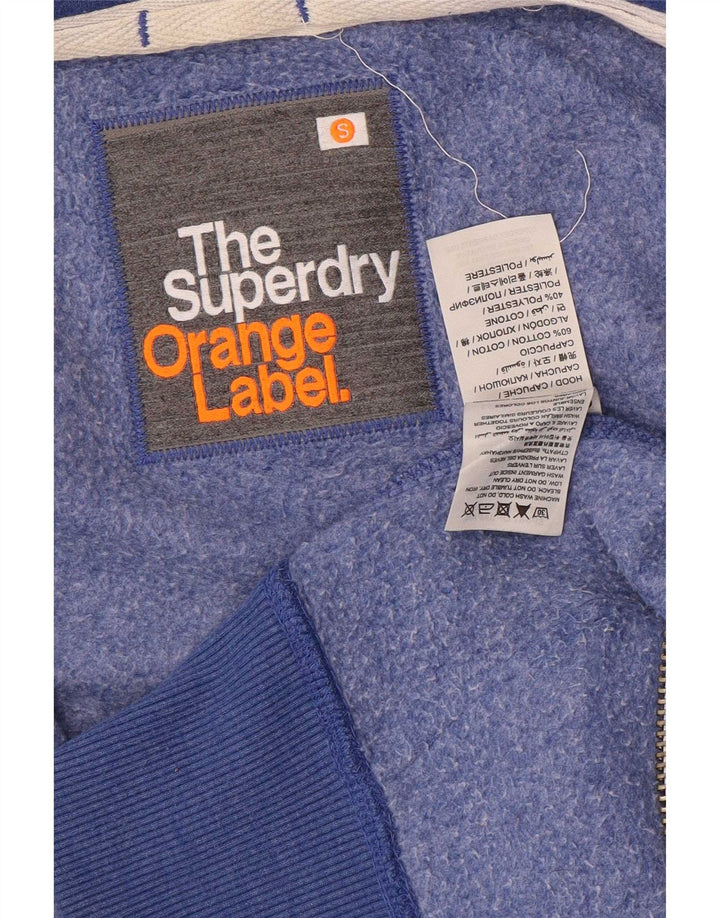 Superdry Hættetrøje med lynlås til mænd, lille blå bomuld