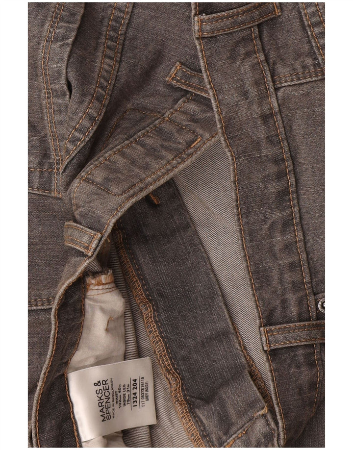 Marks & Spencer Straight Jeans til mænd W40 L31 Grå bomuld