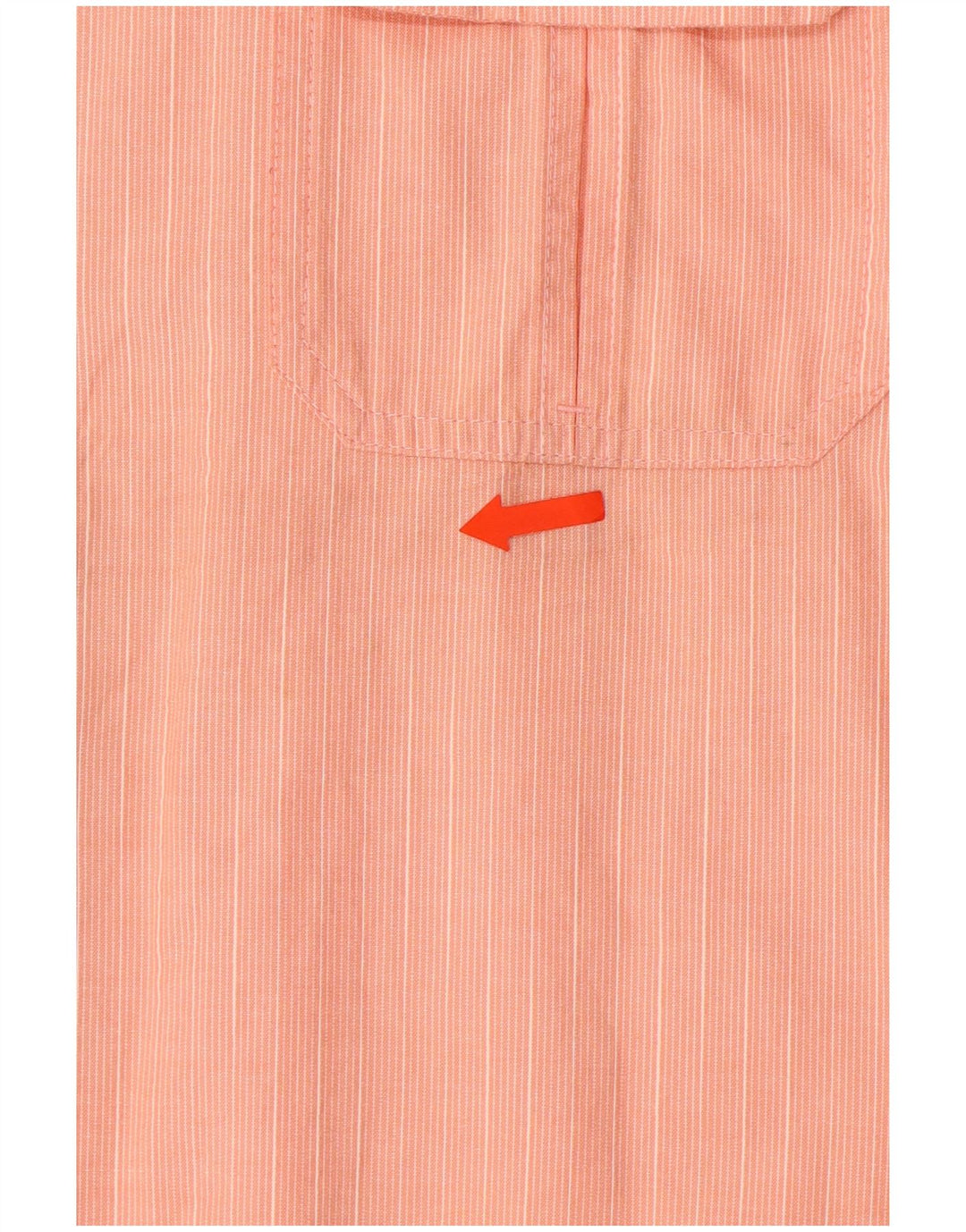 IZOD Kortærmet herreskjorte Stor orange stribet bomuld