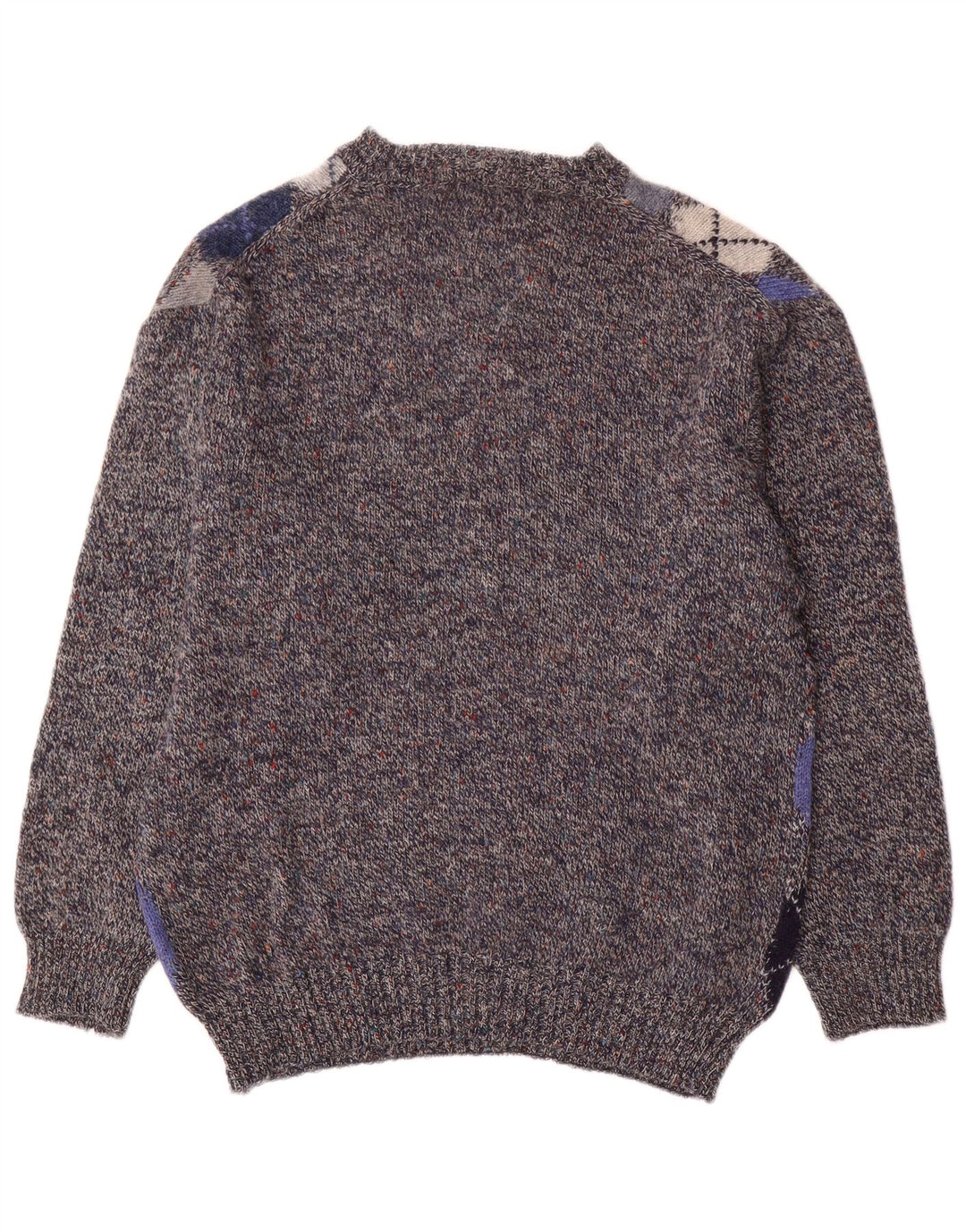 CONTE OF FLORENCE Herre sweater med rund hals, lille grå Argyle/Diamond