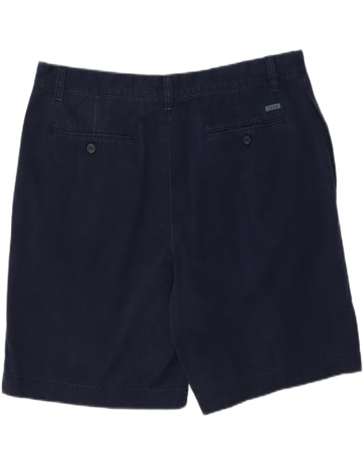 IZOD Mens Chino Shorts W38 XL Navy Blue Cotton Vintage Izod and Second-Hand Izod from Messina Hembry 