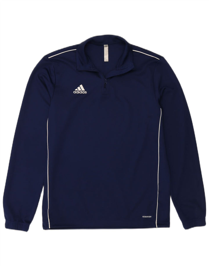 ADIDAS Herre Aeroready Zip Neck Pullover Træningsdragt Top Medium Navy Blue