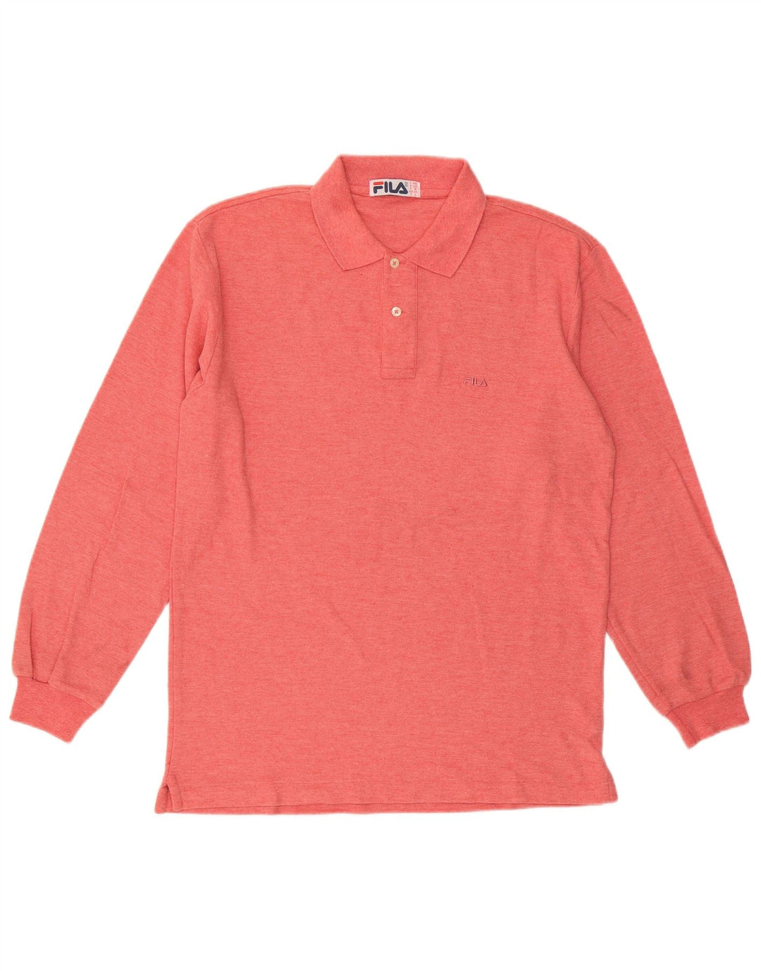 FILA Langærmet Polo Shirt til mænd IT 48 Medium Pink Bomuld