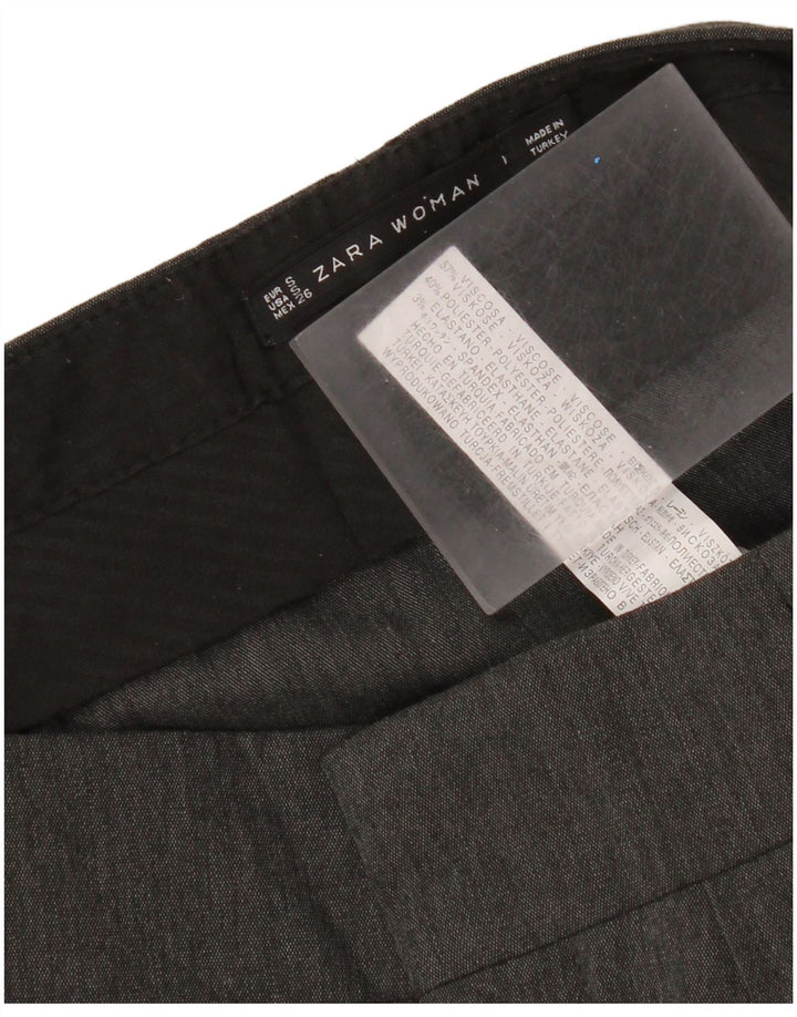 Zara Dame Capri Harem Bukser Small W26 L20 Grå Viscose