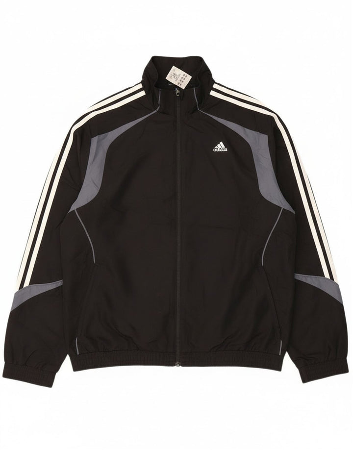Adidas Træningsdragt til mænd Top jakke UK 42/44 Large Black Colourblock Polyester