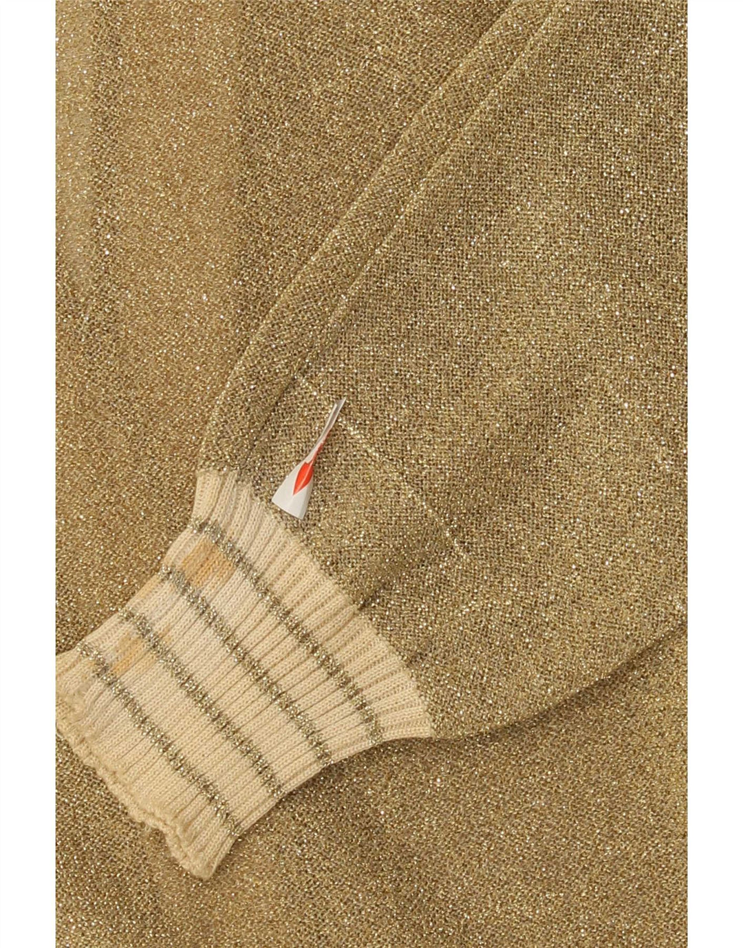 La Perla Dame Cardigan Sweater UK 12 Medium Gold Flecked