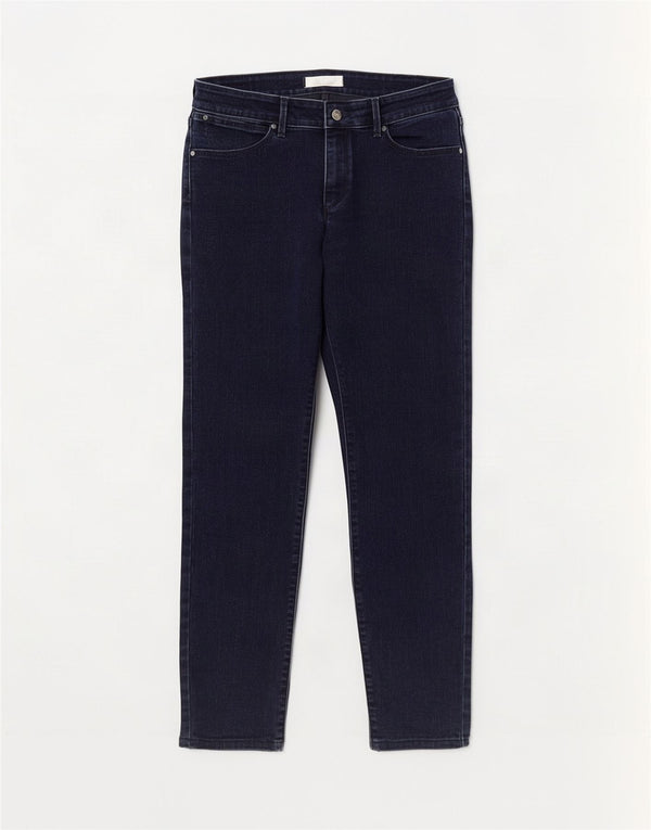 Wrangler Dame Slim Jeans W28 L32 Marineblå Bomuld