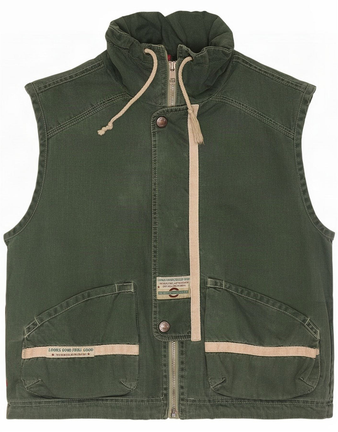 Vintage Herre Gilet UK 36 Small Green