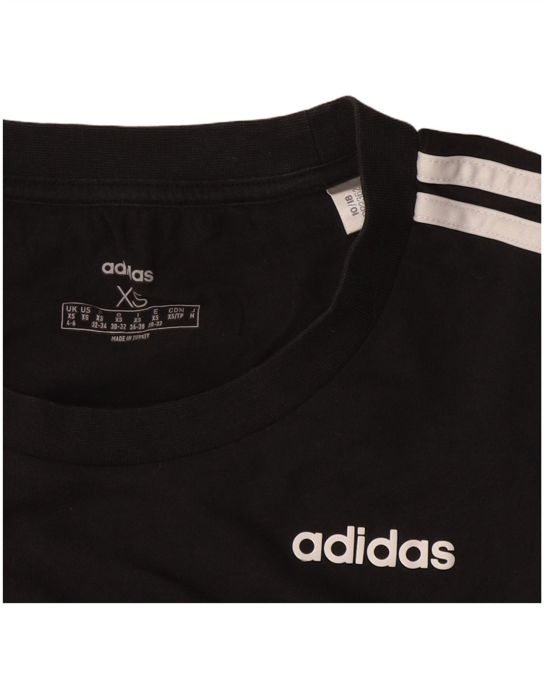Adidas Dame T-Shirt Top UK 4/6 XS Sort