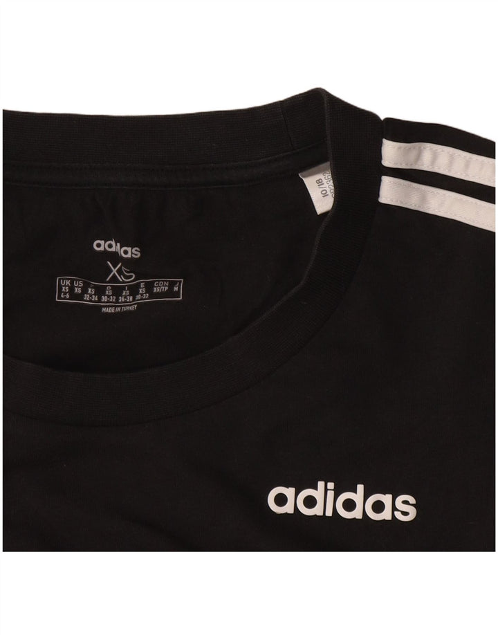 Adidas Dame T-Shirt Top UK 4/6 XS Sort