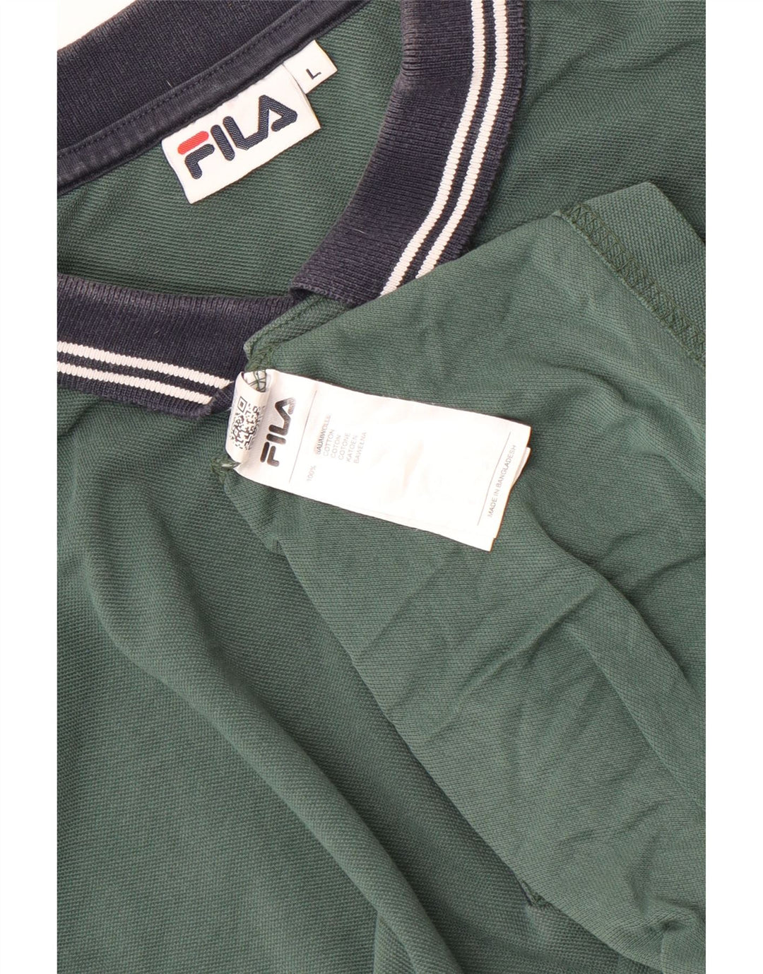 Fila Poloskjorte til mænd Stor grøn Colourblock Bomuld