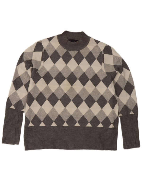 Marks & Spencer Dame Turtle Neck Jumper Sweater UK 22 3XL Grå