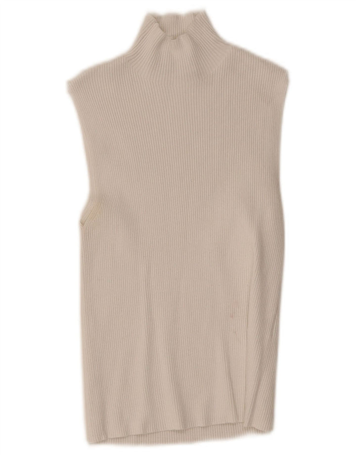 Zara Damevest Top UK 8 Small White Viscose