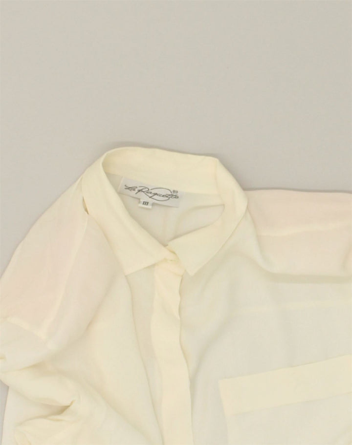 VINTAGE Womens Shirt UK 16 Large White Cotton | Vintage Vintage | Thrift | Second-Hand Vintage | Used Clothing | Messina Hembry 